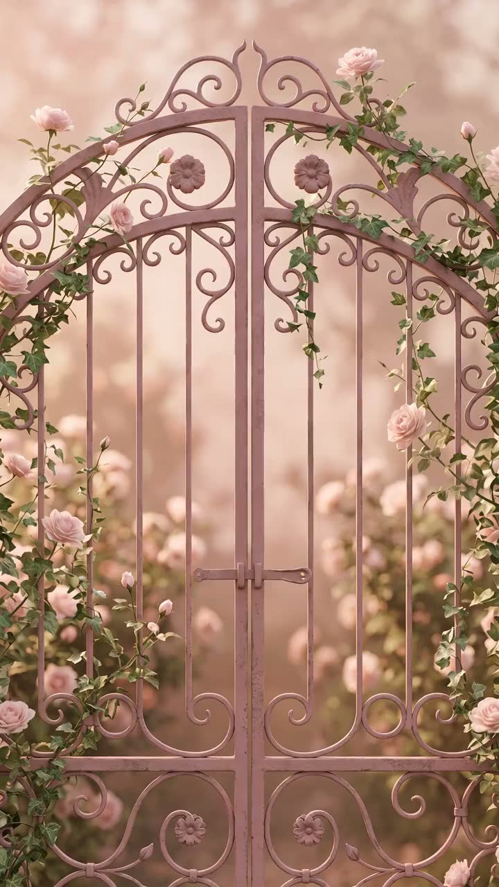 Modèle Orangerie — Un portail de fer forgé s'ouvre sur l'orangeraie — papier crème et agrumes.